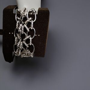 New in box Carolee Silver Intricate Cuff Bracelet